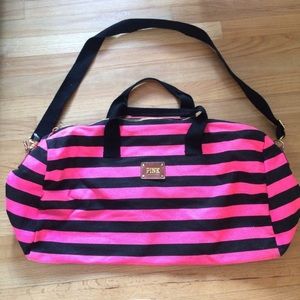 Pink weekender bag